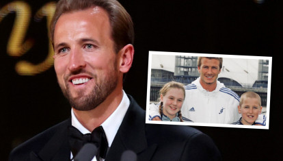 Harry Kane y la imagen con David Beckham