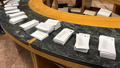 Imagen de archivo de papeletas electorales