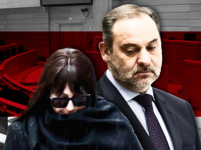Montaje de Jessica Rodríguez y el ex ministro José Luis Ábalos