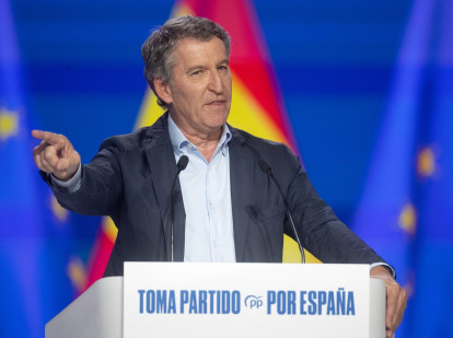 El presidente del PP, Alberto Núñez Feijóo