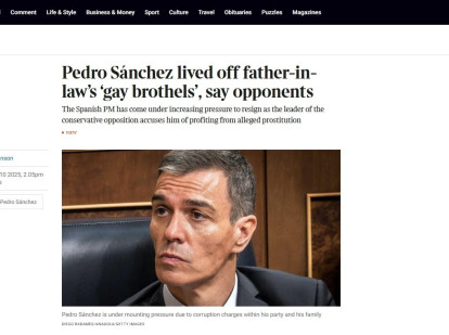Titular del diario 'The Times' de este jueves sobre Pedro Sánchez