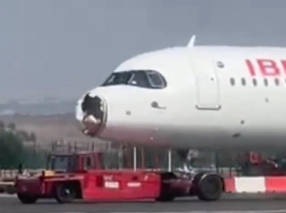El avión que ha sufrido el accidente