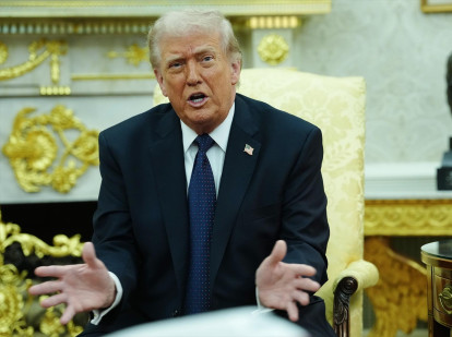 03 March 2026, US, Washington: US President Donald Trump speaks during a meeting with German Chancellor Merz at the White House. Photo: Kay Nietfeld/dpa

03/3/2026 ONLY FOR USE IN SPAIN