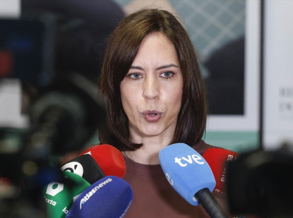Imagen de archivo de Diana Morant atendiendo a los medios en Valencia