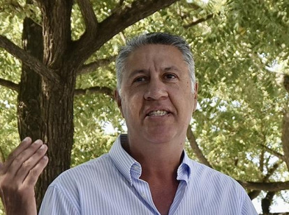 El alcalde de Badalona, Xavier García Albiol, durante un acto del PP