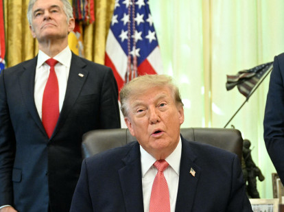 Donald Trump, presidente de los Estados Unidos, en el Despacho Oval