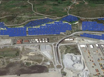 Planta fotovoltaica prevista en el puerto exterior de Ferrol