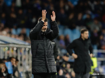 Iván Ania durante el partido ante el Zaragoza