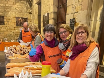 Voluntarias del Hospital de Campaña de Santa Anna, en Barcelona