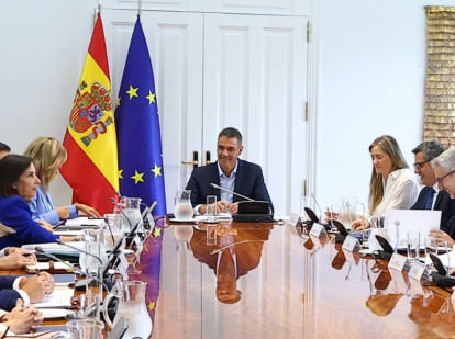 El presidente del Gobierno, Pedro Sánchez, el martes en la reunión extraordinaria del Consejo de Seguridad Nacional