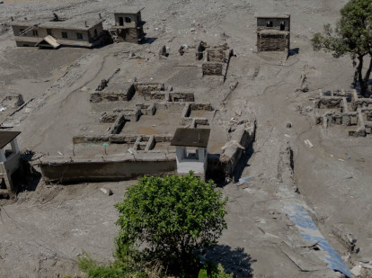 Fotografía del distrito nepalí de Nuwakot tomada con un dron