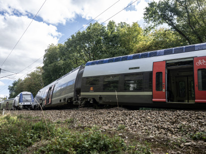 Descarrilamiento de un tren en Cleon, al sur de Francia