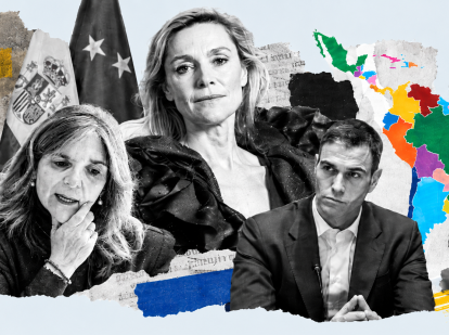 Montaje en el que aparecen Sofía Puente, Pilar Cancela y Pedro Sánchez.