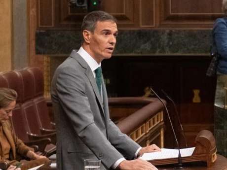 El presidente del Gobierno, Pedro Sánchez, interviene durante una sesión plenaria en el Congreso de los Diputados, a 3 de septiembre de 2026