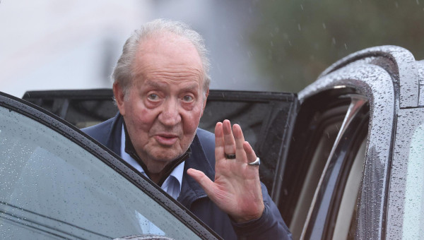 El Rey Juan Carlos, en su última visita a Sangenjo el pasado octubre