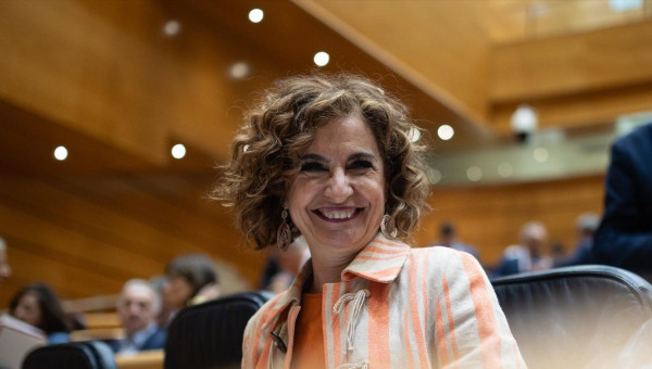 La vicepresidenta primera y ministra de Hacienda, María Jesús Montero, en el Senado