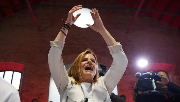 La delegada del Gobierno en la Comunidad Valenciana, en el acto donde ha lanzado su candidatura para la secretaria general del PSOE de la ciudad de Valencia