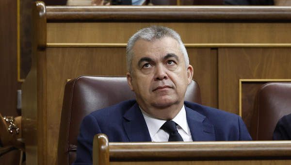 El secretario de Organización del PSOE, Santos Cerdán, este miércoles en el Congreso