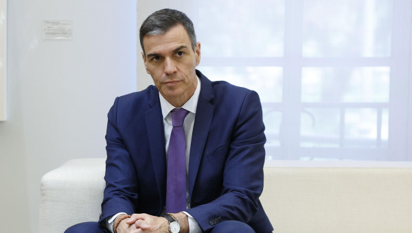 Pedro Sánchez, este jueves en la Moncloa