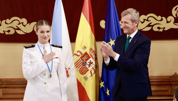 La Princesa de Asturias, este lunes, agradece en Santiago la medalla de oro de Galicia