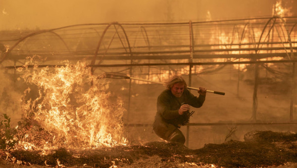 Imagen del incendio del municipio orensano de Carballeda de Avia