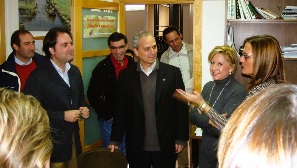 El entonces cardenal Prevost en su visita al colegio San Agustín de Madrid