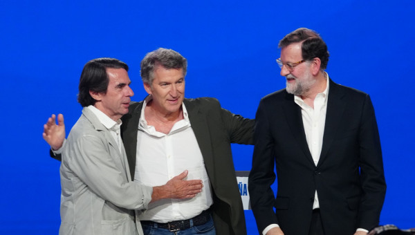 Aznar, Feijóo y Rajoy