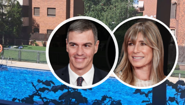 Imagen de la piscina de la urbanización donde vivieron Begoña Gómez y Pedro Sánchez