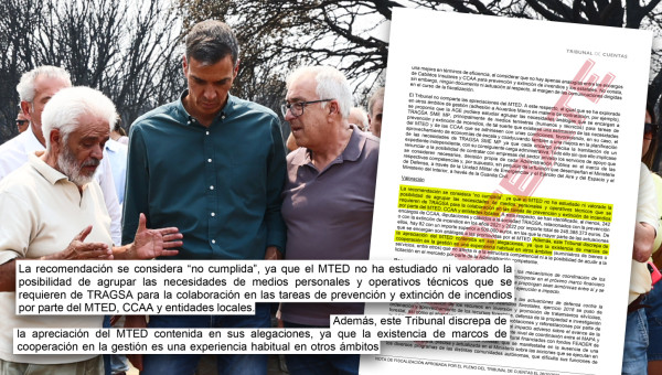 Pedro Sánchez en su visita a las zonas afectadas y el informe del Tribunal de Cuentas