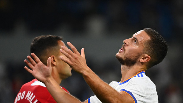 El '7' se quedó sin marcar en la goleada blanca 5-2 ante el Celta