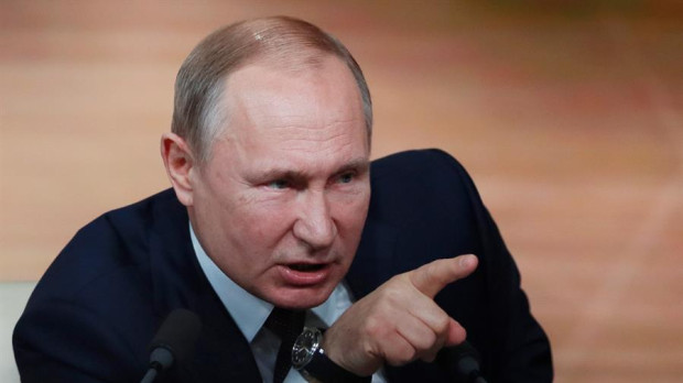 El presidente ruso, Vladimir Putin, durante una conferencia en Moscú