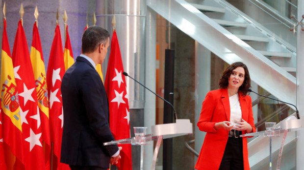 Pedro Sánchez e Isabel Díaz Ayuso en el encuentro que mantuvieron en septiembre de 2020
