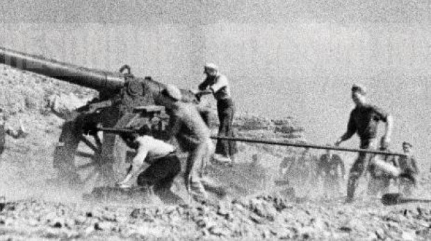 Imagen de una batalla en Teruel durante la Guerra Civil española, 1937
