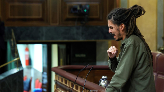 El diputado de Podemos Alberto Rodríguez, en el Congreso de los Diputados
