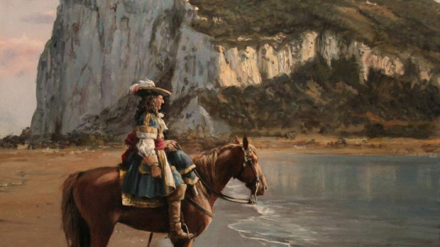 Cuadro «El último de Gibraltar», por Augusto Ferrer-Dalmau, en el que se muestra la figura de Diego de Salinas