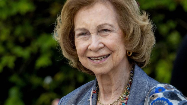 Queen Sofia of Spain after a reception hosted by KingConstantijn ofGreece in Athens, on October 24, 2021 *** Local Caption *** .
