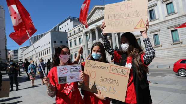 Varias activistas provida en septiembre en el Congreso