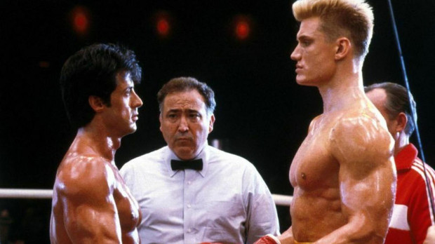 Sylvester Stallone y Dolph Lundgren en una escena de 'Rocky IV'