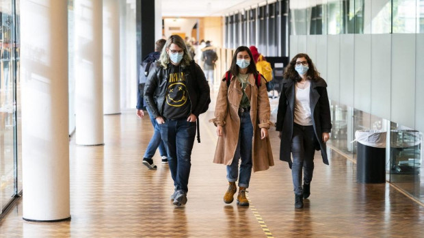 Estudiantes, en la Universidad de Ámsterdam