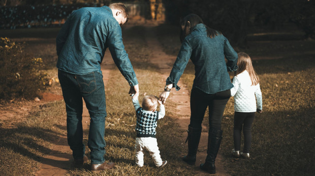 Una familia de paseo