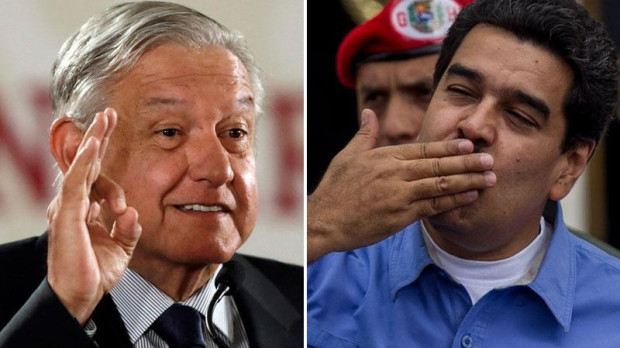 Andrés Manuel López Obrador con Nicolás Maduro