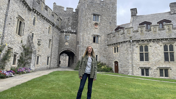 Pincess of Asturias Leonor de Borbon during her first day at UWC Atlantic College in Llantwit Major, Wales 30 August 2021
