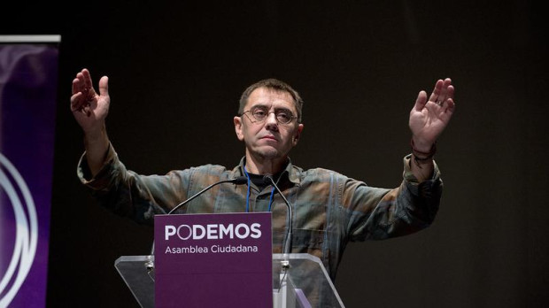 Juan Carlos Monedero en un acto del partido
