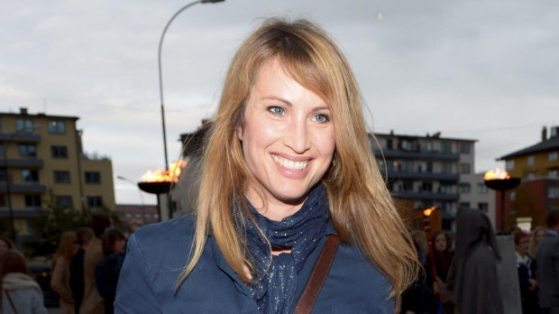 Model Eva Sannum attends the premiere of the Norwegian movie Flukt