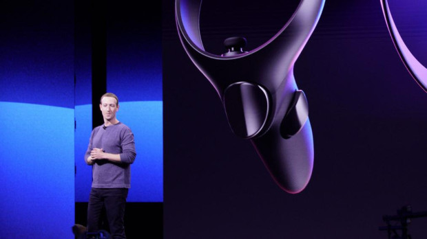 El director ejecutivo de Facebook, Mark Zuckerberg, durante una conferencia de la empresa, en 2019