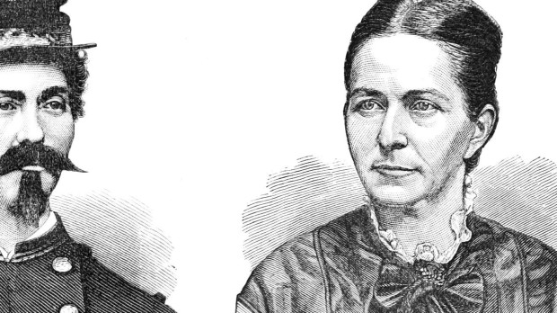 Loreta Janeta Velázquez como ella misma (derecha) y disfrazada de "Teniente Harry T. Buford" (izquierda)