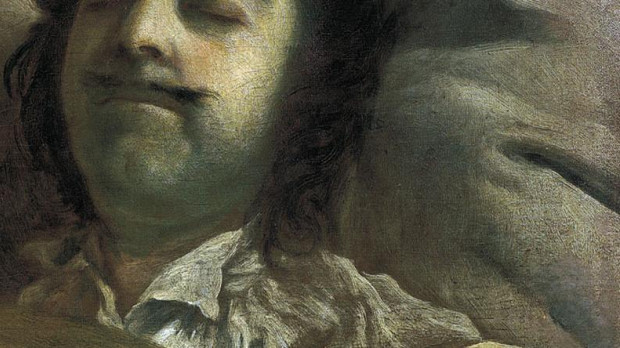 Pedro I en su lecho de muerte. Cuadro de Iván Nikítin.