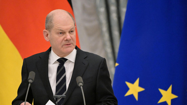 El canciller alemán Olaf Scholz en Moscú (Archivo)