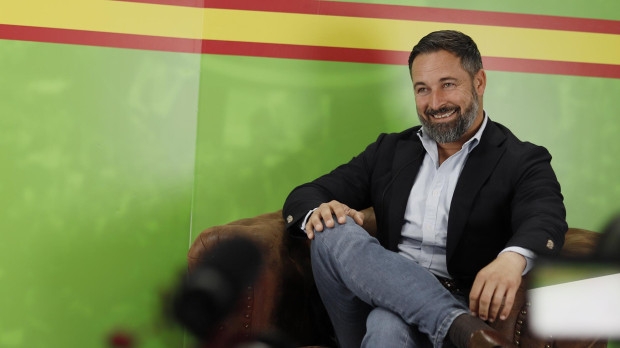 Santiago Abascal, en la entrevista concedida a Vox el trimestre pasado
