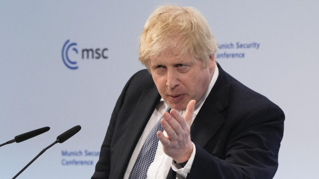 Boris Johnson durante su intervención en la Conferencia de Seguridad de MúnichMatt Dunham / POOL / AFP)